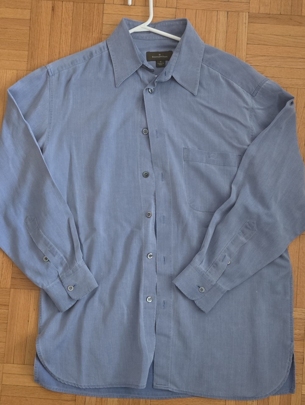 Ermenegildo Zegna Light Blue Long-Sleeve Dress Shirt